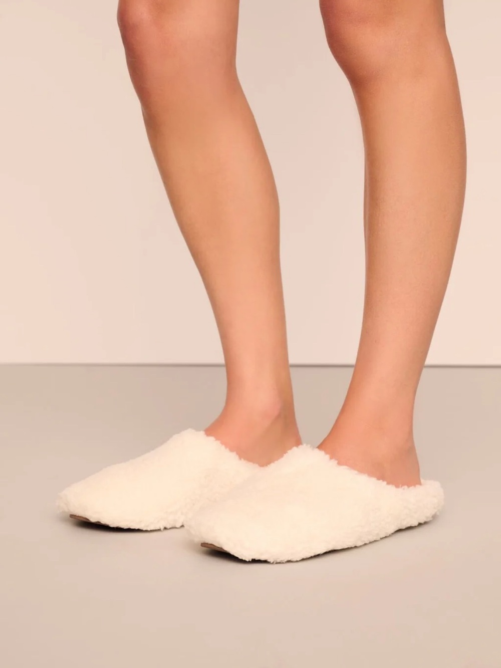 Eberjey Women's Sherpa Slip-On Slippers - Cream